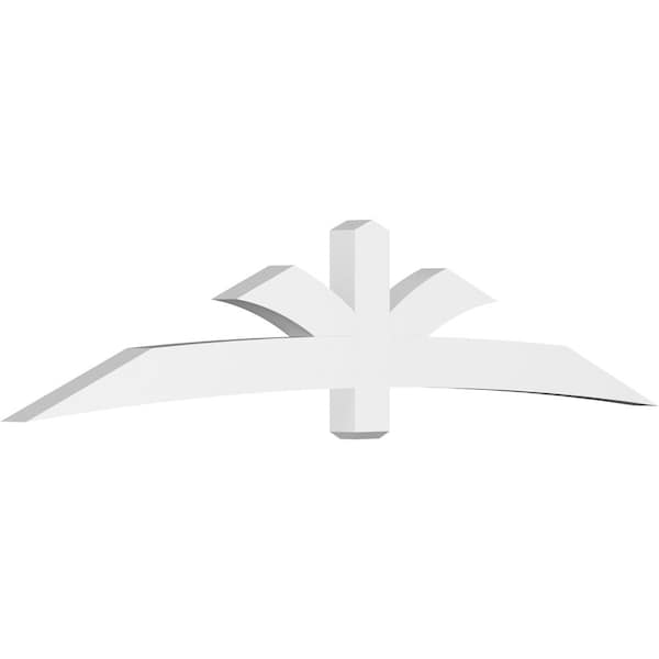 Ekena Millwork Davenport Architectural Grade PVC Gable Bracket, 108"W x 22 1/2"H x 4"D x 6"F, 5/12 Pitch GBP108X23X0406DAV00 - main